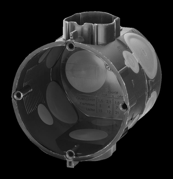 FTRO UP Gerätedose, winddicht, E1072K 62mm tief Rohrstutzen 25mm
