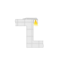 Profil, Treppenstufen-Profil AL-02-10, 10 - 11,3 mm LED Stripes, Aluminium, Silber, Eloxiert, Tiefe: