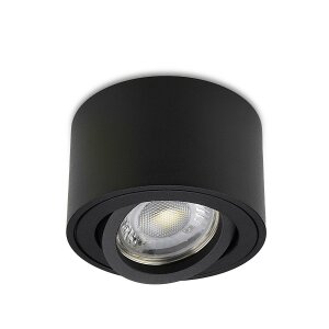 LED Aufbaustrahler l flach l rund l schwenkbar l schwarz...