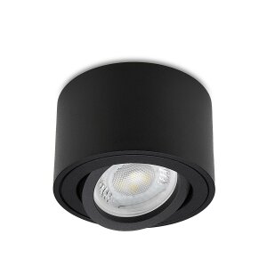 LED Aufbaustrahler l flach l rund l schwenkbar l schwarz...