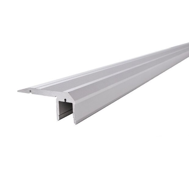 Profil, Treppenstufen-Profil AL-02-10, 10 - 11,3 mm LED Stripes, Aluminium, Silber, Eloxiert, Tiefe: