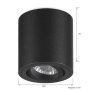 LED Aufbaustrahler l für GU10 l rund l schwenkbar l schwarz l IP20  l o.Leuchtmittel