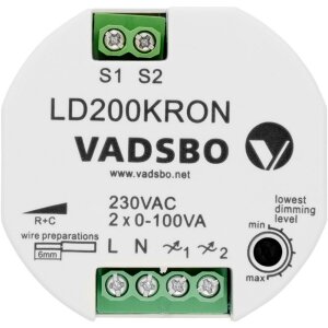 VADSBO LD200KRON Tastdimmer  Zwei-Kanal-Tastdimm-Modul /...