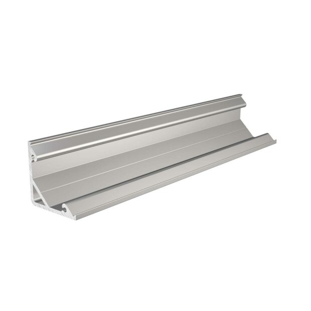 Profil, Eck-Profil AV-05-12, 12 mm LED Stripes, Aluminium, Silber, Eloxiert, Tiefe: 2000 mm, Breite: