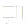 LED-Panel Frame 62x62cm mit Rahmen-Beleuchtung, 42W, 3000K, ohne Trafo