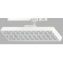 Hagemann 3-Phasen Schienen-Strahler | 20W | CRI80 | 60° | Bridgelux 2835 | Gehäusefarbe: Weiß | Warmweiß (3000K)