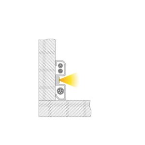 Profil, Sockel-Profil AM-02-10, 10 - 11,3 mm LED Stripes, Aluminium, Silber, Eloxiert, Tiefe: 3000 m