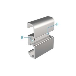 Profil, Sockel-Profil AM-02-10, 10 - 11,3 mm LED Stripes, Aluminium, Silber, Eloxiert, Tiefe: 3000 m