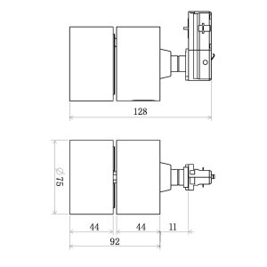 1-Phasen-Spot, Uni II Mini, Tilt, 11,3 W, DIM, 2700 K,...