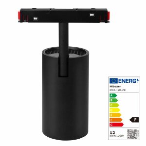 MiBoxer 12W Dual 3-Phasen-Strahler  l 48V l Magnetisch l CCT l ZigBee 3.0 + 2.4GHz l schwarz l MF2-12A-RF