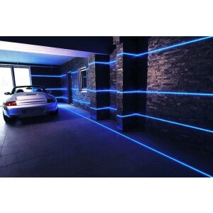 Profil, IP-Profile, U-flach AU-04-12, 12 - 13,3 mm LED Stripes, Aluminium, Silber, Eloxiert, Tiefe: