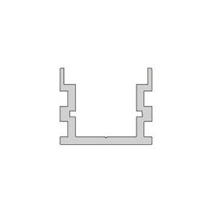 Profil, IP-Profil, U-hoch AU-05-15, 15 - 16,3 mm LED Stripes, Aluminium, Silber, Naturbelassen, Tief