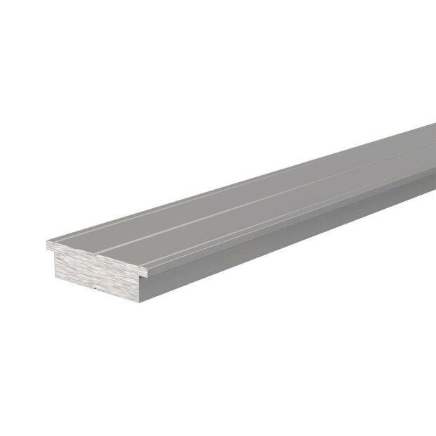 Profil, Trägerprofil, LED-Träger T-01-15, 15 - 16,3 mm LED Stripes, Aluminium, Silber, Tiefe: 1000 m