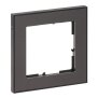 SEANO+ 1-fach Rahmen mit Echtmaterialoberfläche, Abmessungen: 86 x 86 mm, Farbausführung: Dark Steel