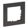 SEANO+ 1-fach Rahmen mit Echtmaterialoberfläche, Abmessungen: 86 x 86 mm, Farbausführung: Karbon