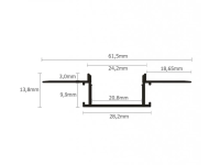 Hagemann LED Profil 2m | Trockenbauprofil breit | Alu...