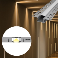 Hagemann LED Profil 2m | Trockenbauprofil schmal | Alu eloxiert| Recessed 9  inkl. Abdeckung