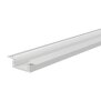 Profil, T-Profil flach ET-01-08, 8 - 9,3 mm LED Stripes, Aluminium, Weiß, Tiefe: 2000 mm, Breite: 23