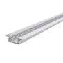 Profil, T-Profil flach ET-01-08, 8 - 9,3 mm LED Stripes, Aluminium, Silber, Eloxiert, Tiefe: 3000 mm