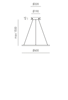 ERIKA S/P Pendelleuchte ITA Designer 38W 3000K weiß 600er Durchmesser