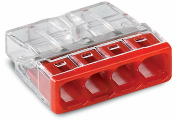 WAGO 2273-204 COMPACT-Verbindungsdosen 4x - klemme,für eindrähtige Leiter,max.2,5mm² (100Stück)