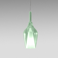 GeaLuce | OFELIA S/12 | Glasleuchte mit E27 Halterung | 3Meter Kabel | Farbe: Verde Transparent (Clear Green)