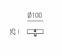 GeaLuce | ALICE B/1 | Rosette | Farbe: Nero Opaco (Matt Black)