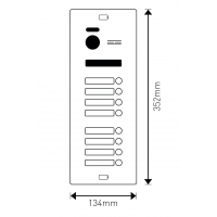 BALTER EVO-HD-8FAM Silver Türstation für 8 Teilnehmer mit FULL HD VIdeo (1080p)