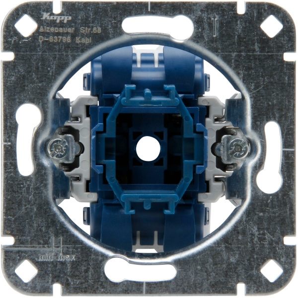 Unterputz Taster-Sockel (Schließer), Farbe: aluminium