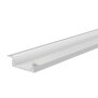 Profil, T-Profil flach ET-01-12, 12 - 13,3 mm LED Stripes, Aluminium, Weiß, Tiefe: 2000 mm, Breite: