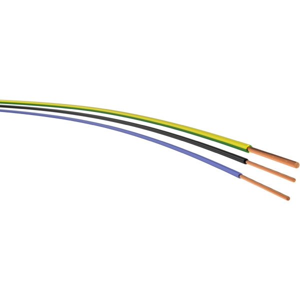 H07V-K 10 schwarz Eca Ring PVC Verdrahtungsleitung flexibel RAL9005 (100Meter)