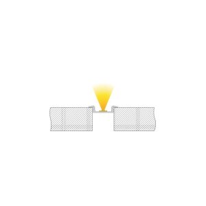 Profil, T-Profil flach ET-01-15, 15 - 16,3 mm LED Stripes, Aluminium, Silber, Eloxiert, Tiefe: 2000