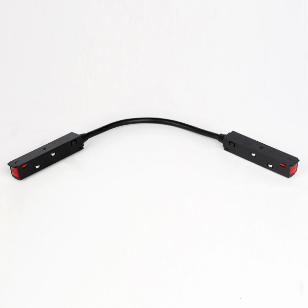 Hagemann 48V Linear-Verbinder flexibel, 180° biegbar, stromführend, schwarz, max. 6A, 4-polig