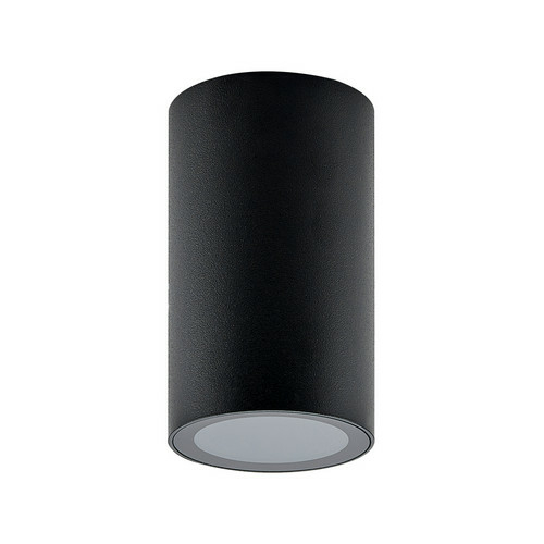 Deckenaufbauleuchte - Can IP44, 1x 7,5 W GU10, Schwarz
