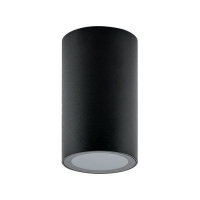 Deckenaufbauleuchte - Can IP44, 1x 7,5 W GU10, Schwarz