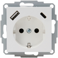 HK07 Schutzkontakt Steckdose mit USB-A & USB-C