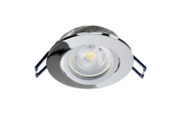 Einbaustrahler - Samsola, Round, glänzend, Silber