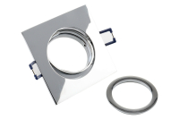 Einbaustrahler - Samsola, Square, glänzend, Silber