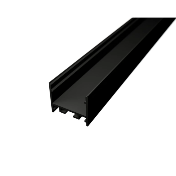 Hagemann LED Profil 2m | Nutenprofil | schwarz | Surface 12  inkl. Abdeckung