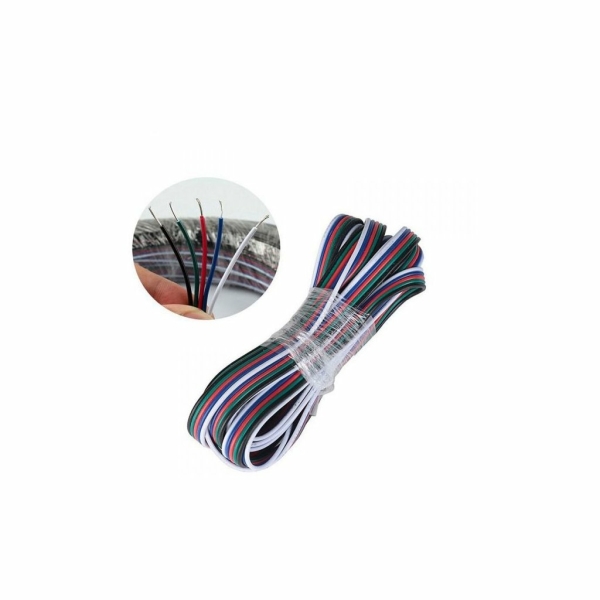 RGBW LED Band Kabel 5 Polig | RGBW 5 Pole flat Wire | 10 Meter