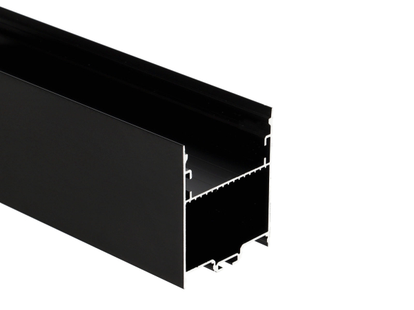 2m LED profile SUSPENDED 1  BLACK