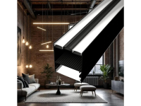 2m LED profile SUSPENDED 1  BLACK