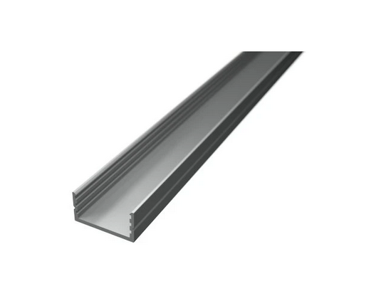 Hagemann LED Profil 2m | Aufputz flach | Alu exloxiert | SURFACE 8/9/10 inkl. Abdeckung