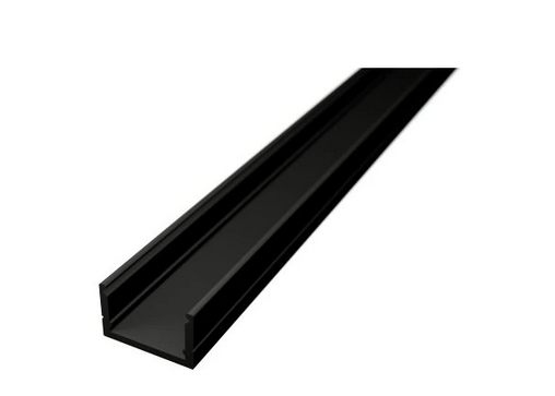 Hagemann LED Profil 2m | Aufputz flach | schwarz | SURFACE 8/9/10 inkl. Abdeckung