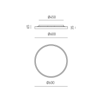 AELA P/M Deckenaufbauleuchte ⌀60cm | weiß |...