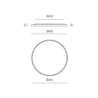 AELA P/G Deckenaufbauleuchte ⌀80cm | weiß |...