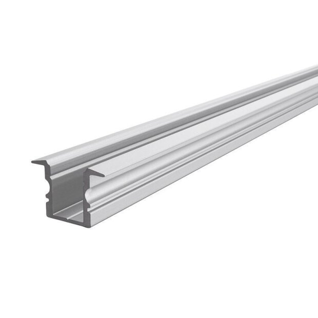 Profil, T-Profil hoch ET-02-08, 8 - 9,3 mm LED Stripes, Aluminium, Silber, Eloxiert, Tiefe: 3000 mm,