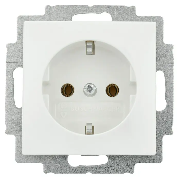 BUSCH-J.02 Steckdose 1f aws glz Busch-balance SI UP IP20