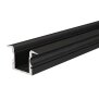 Profil, T-Profil hoch ET-02-10, 10 - 11,3 mm LED Stripes, Aluminium, Schwarz, Eloxiert, Tiefe: 2000