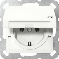Gira Steckdose 1f rws glz UP Klappd IP20